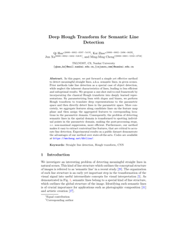 Deep Hough Transform for Semantic Line Detection