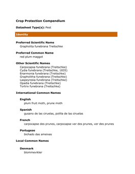 Crop Protection Compendium