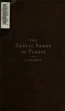 Gaelic Names of Plants (Scottish and Irish)