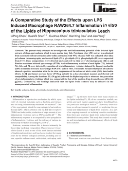 A Comparative Study of the Effects Upon LPS Induced Macrophage