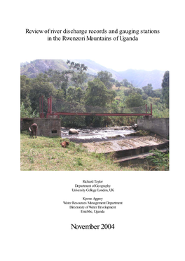 Review of River Discharge Records and Gauging Stations in the Rwenzori Mountains of Uganda