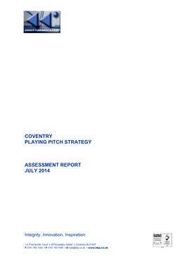 Playing Pitch Strategy Assessment Report PDF 5.7MB PDF Document