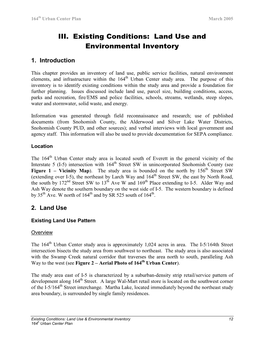 Existing Conditions: Land Use and Environmental Inventory