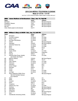 2015-2016 TV Weekly Clearances.Xlsx