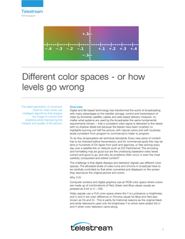 Different Color Spaces - Or How Levels Go Wrong