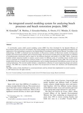 An Integrated Coastal Modeling System for Analyzing Beach Processes and Beach Restoration Projects, SMC