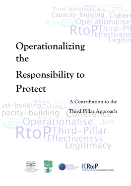 Operationalizing the Responsibility to Protect Operationalizing