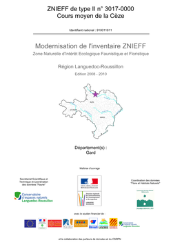 Fiche ZNIEFF Languedoc-Roussillon