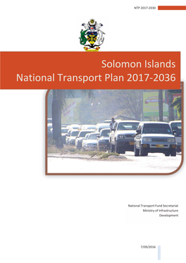 Solomon Islands National Transport Plan 2017-2036