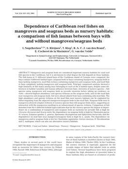 Dependence of Caribbean Reef Fishes on Mangroves and Seagrass Beds