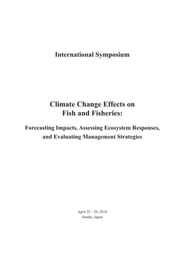 Climate Change Effects on Fish and Fisheries