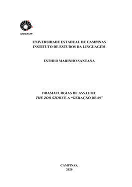 Universidade Estadual De Campinas Instituto De Estudos Da Linguagem