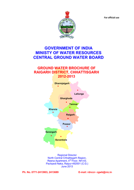 Raigarh District, Chhattisgarh 2012-2013