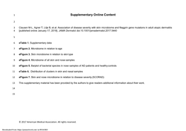 Association of Disease Severity with Skin Microbiome and Filaggrin Gene Mutations in Adult Atopic Dermatitis 4 [Published Online January 17, 2018]