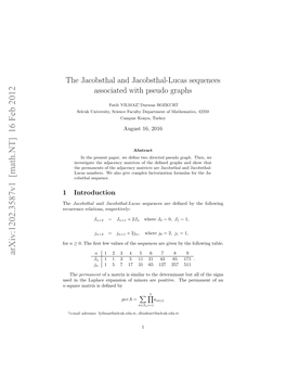 The Jacobsthal and Jacobsthal-Lucas Sequences Associated with Pseudo