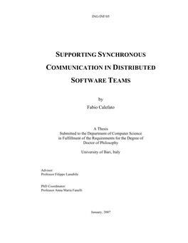 Supporting Synchronous Communication In