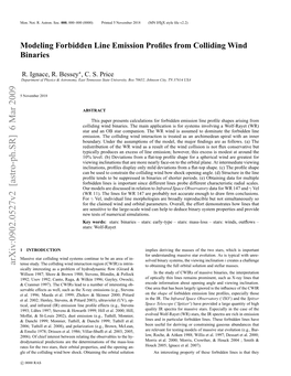 Modeling Forbidden Line Emission Profiles from Colliding Wind Binaries