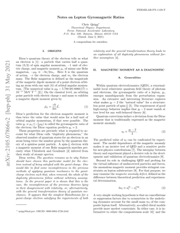 Arxiv:2105.07866V2 [Hep-Ph] 31 May 2021