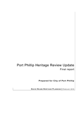 Port Phillip Heritage Review Update Final Report