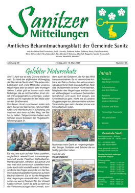 Mitteilungen – Mai 2021