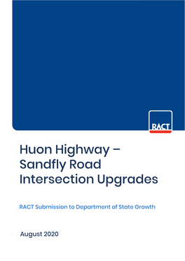 Huon Highway – Sandfly Road Intersection Upgrades