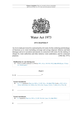 Water Act 1973