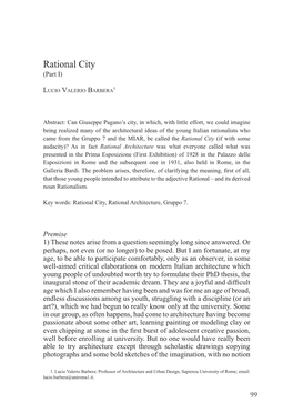 Rational City (Part I)