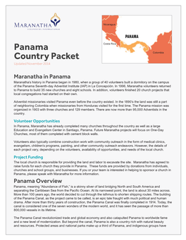 Panama Country Packet