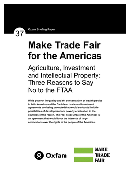 Make Trade Fair for the Americas 1