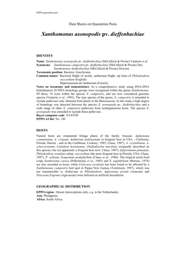 Data Sheets on Quarantine Pests