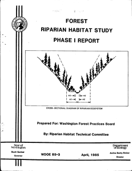Forest Riparian Habitat Study , Phase I Report