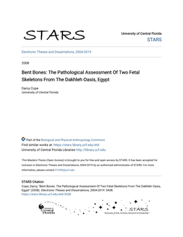 Bent Bones: the Pathological Assessment of Two Fetal Skeletons from the Dakhleh Oasis, Egypt