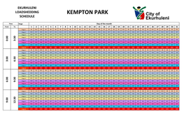 Kempton Park Schedule