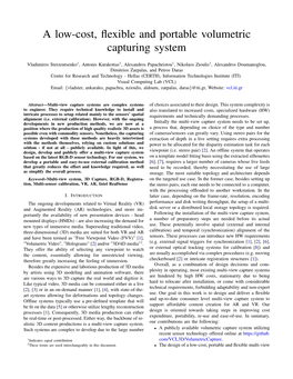 A Low-Cost, Flexible and Portable Volumetric Capturing System