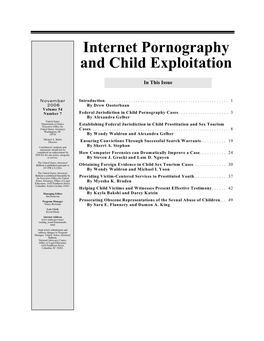 Internet Pornography and Child Exploitation