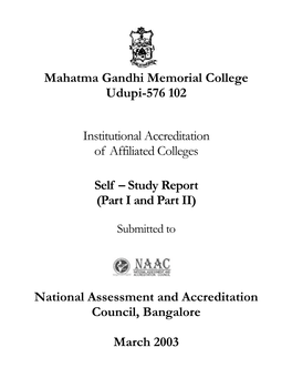 Mahatma Gandhi Memorial College Udupi-576 102 Institutional