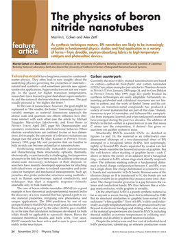 The Physics of Boron Nitride Nanotubes