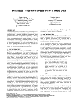 Poetic Interpretations of Climate Data