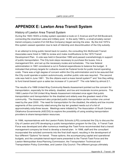 APPENDIX E: Lawton Area Transit System