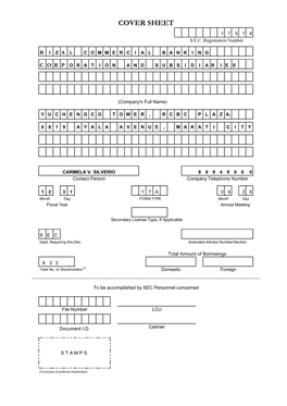 SEC Form 17-A Annual Report