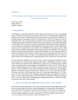 Chapter 6 the Evolution and Relative Competitiveness of Global Arctic Cruise Tourism Destinations
