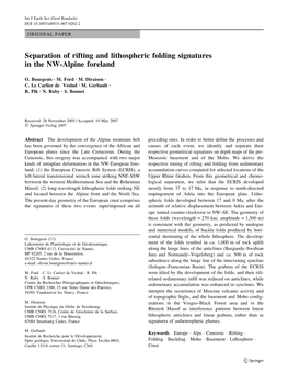 Separation of Rifting and Lithospheric Folding Signatures in the NW-Alpine Foreland