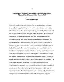 35 Comparative Reflections on Buddhist Political Thought: Aśoka