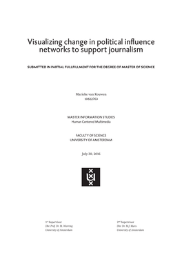 Visualizing Change in Political Influence Networks to Support