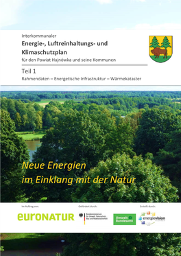 Energie-, Luftreinhaltungs- Und Klimaschutzplan Für Den Powiat Hajnówka Und Seine Kommunen Teil 1 Rahmendaten – Energetische Infrastruktur – Wärmekataster