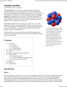 Atomic Nucleus - Wikipedia