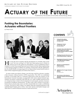 Actuary of the Future May 2008