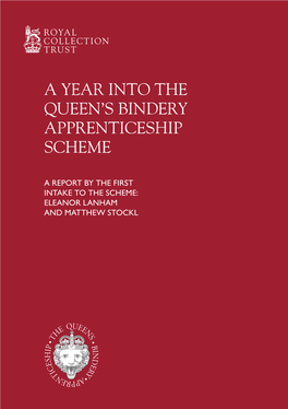 A Year Into the Queen's Bindery Apprenticeship