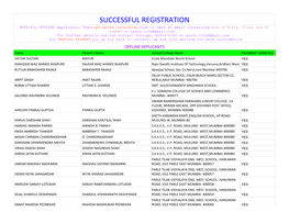 Successful Registration