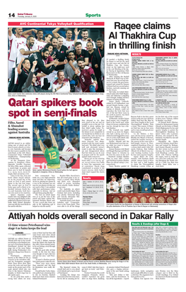 Qatari Spikers Book Spot in Semi-Finals
